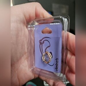 Claire’s Gold CZ Ear Hoop – 20G (New in Package)